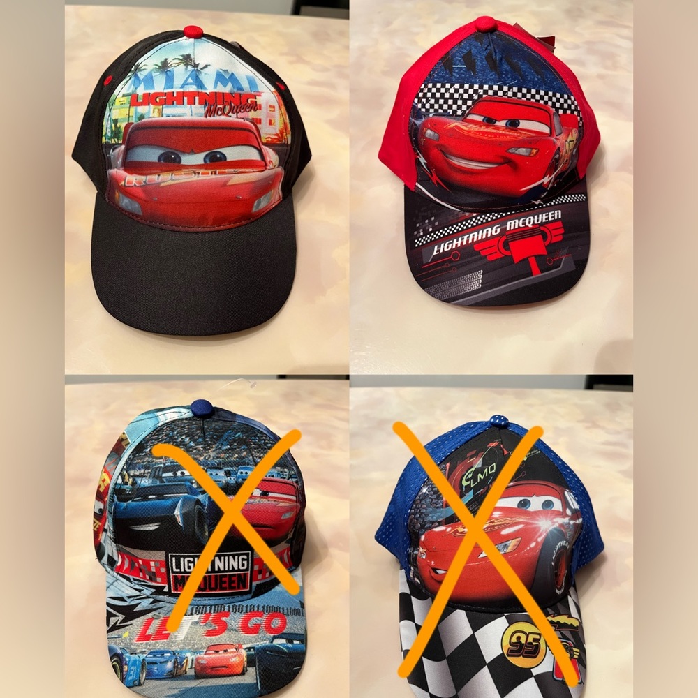 🌹2/$20 🌹 Boys adjustable hats caps lightning McQueen